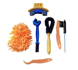 Ridepositive Shiny 7 részes kefe készlet kerékpárok ápolásához tisztításához