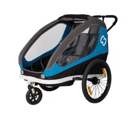 Hamax Traveller gyermek szállító utánfutó, 2gyermeknek, 47kg terh., időjárás álló boritás