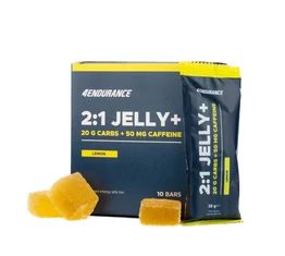 4Energy Jelly+ Bar citromos zselészelet 50mg koffeinnel és kétféle szénhidráttal 25 gramm
