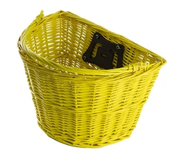 Ridepositive Natural sárga rattan kerékpáros első kosár gyorsrögzítővel