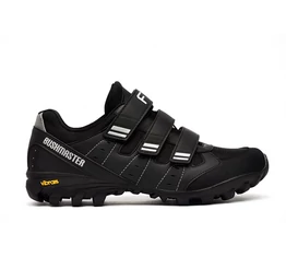 FLR Bushmaster MTB cipő, 3 tépőzáras, vibram talp, 46-os méret, fekete/ezüst