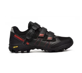 FLR Bushmaster PRO MTB cipő, csatos rögzítés, vibran talp, 43-as méret fekete/piros