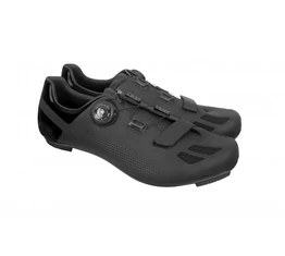 FLR Elite Road F-11 II országúti cipő, karbon talp, Reel Knob damilos fűző, 45-ös méret, fekete