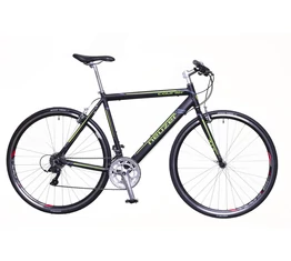 Neuzer Courier DT fitness kerékpár 16 fokozatú Shimano Claris váltó, fekete/zöld-szürke, 54cm