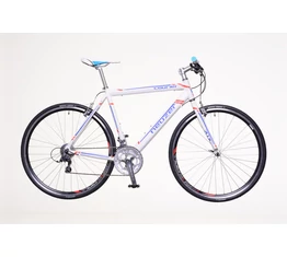Neuzer Courier DT fitness kerékpár 16 fokozatú Shimano Claris váltó, fehér/kék-piros, 54cm