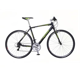 Neuzer Courier DT fitness kerékpár 16 fokozatú Shimano Claris váltó, fekete/zöld-szürke matt, 56cm