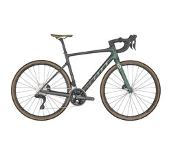 Scott Addict 20 országúti kerékpár karbon váz és villa 24 fokozatú Shimano 105 Di2 váltó, fekete/zöld M/54cm