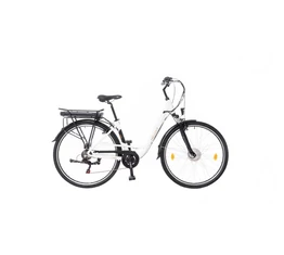 Neuzer E-Trek Ebike/pedelec női trekking 28&quot;-as kerék, 36V/250W motor, 11,6Ah Li-ion akku, 6 sebességes, teleszkóp, mattfehér 17&quot;