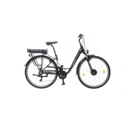 Neuzer Parma női trekking Ebike/Pedelec 6 fokozatú váltó, Bafang motor, fekete/kék, 17&quot;