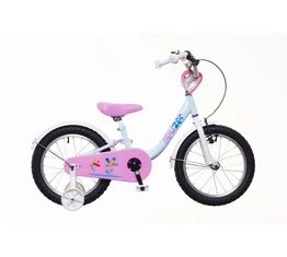 Neuzer BMX 14"-os lányka gyerekkerékpár, kontrafékes, sárvédővel, világoskék/fehér-pink