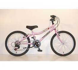 Hauser Fox 20"-os gyerekkerékpár, Unisex váz, Shimano Revoshift 6seb. váltó, rózsaszín