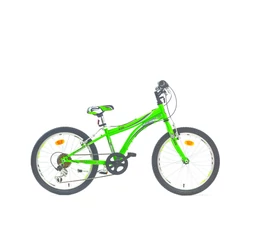 Caprine Kids 20"-os gyerekkerékpár unisex váz, Shimano Revoshift váltórendszer, zöld/fekete