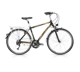 Kellys Carter 70 2016 férfi trekking kerékpár 27seb. Shimano EF65/Alivio váltó, fekete/arany 17"