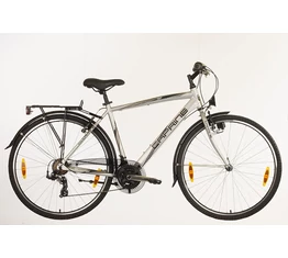 Caprine Tour férfi trekking kerékpár Shimano Revoshift markolatváltó/TX75 váltó, mattezüst/mattfekete 18"