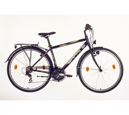 Caprine Wheelman 2013 férfi trekking kerékpár, 21 sebességes Shimano váltó, fekete/barna 18"