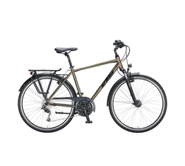 KTM Life Time férfi trekking kerékpár 27 fokozatú Deore váltó, metál tölgy barna, 46cm