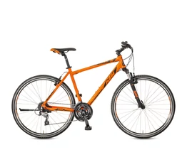 KTM Life One 2017 férfi cross kerékpár, 24fokozatú, Shimano Acera, matt narancs-fekete, 56cm