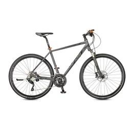 KTM Legarda Race 2017 férfi cross kerékpár, 30seb. DeoreXT, tárcsafék, levegős teló, matt-titán 46cm