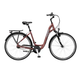KTM City Line 7 28"-os városi kerékpár W-váz 7 fokozatú Shimano Nexus agyváltó és agydinamó, matt bordó 43cm
