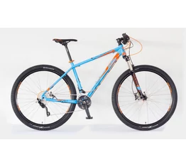 MTB KTM Ultra LTD 2018 29"-os MTB kerékpár 30 fokozatú DeoreXT váltó, marseille-kék/narancs/fekete szin, 19"