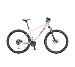 KTM Ultra Fun 29"-os MTB kerékpár 27 fokozatú Shimano Deore XT váltó, hidraulikus tárcsafék, mattszürke/piros 17"