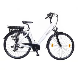 Neuzer Hollandia Optima Deluxe alumínium ebike 60Nm-es középmotorral és 468Wh akkumulátorral fehér 18"