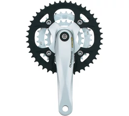 Shimano FC-M442 MTB hajtómű 44/32/22-es fogszám, 175mm-es, négyzetkúpos, ezüst