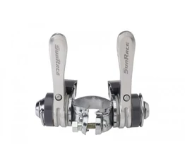 Váltókar Sunrace SLR30 alsócsőre, bal frikciós/jobb 8 sebességes, bilincses felfogatás