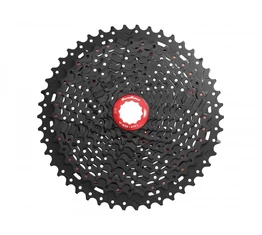 Fogaskoszorú 11-es Sunrace CSMX8 11AZ fekete/piros 11-46-os fog kiosztás