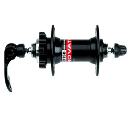 Novatec D041SB első agy 36lyukas, trácsafékes, iparicsapágyas, fekete/piros design