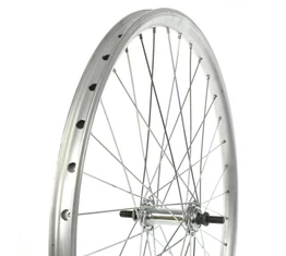 Beretta 24"-os MTB első kerék alu aggyal, duplafalú felni, ezüst