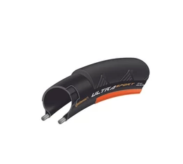 Continental Ultra Sport II 25-622 mm országúti köpeny fekete, narancs oldalfalú, összehajtható, 8,5BAR/120PSI