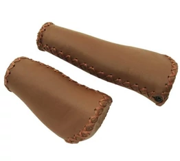 Markolat Velo Cruiser műbőr barna varrott ergonómikus 135/92mm agyváltóhoz vagy jobb markolatváltóhoz