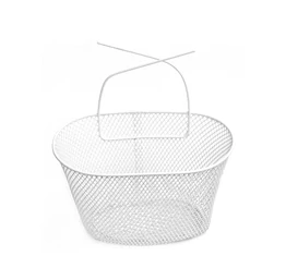 Kosár gyermek fém akasztós sűrűszövésű fehér