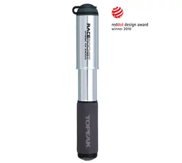 Pumpa mini Topeak RaceRocket, 8bar/180mm/85gram ezüst, univerzális fej, CNC-zett alu test