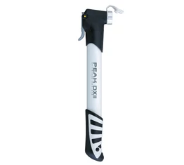 Pumpa mini Topeak Micro Peak DX II 6bar nyomás, SmartHead intelligens fej, alu test, fehér