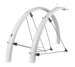 Trekking sárvédő SKS Bluemels 53mm széles, fényes fehér, 28&quot; cross vagy trekking kerékpárokhoz
