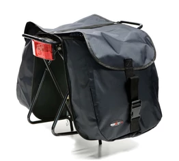 Boninbike túratáska csomagtartóra 2 részes, 2x10L kapacitás, fekete