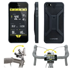 Topeak Ride Case mobiltelefontartó, iPhone 5/5S-hez, dönthető, karbon hátlappal
