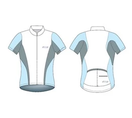 BBB BBW-103 GirlTech rövid ujjú kerékpáros mez fehér/kék L