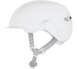 Abus HUD-Y felnőtt városi bukósisak In-Mold, mágneses hátsó lámpa, pure white M (54-58cm)