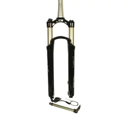 Suntour Axon RL-RC 27,5" MTB teleszkóp, 1-1/8" A-Head, 100mm, kormányról vezérelhető lock, tárcsafék, visszaút csillapítás, fekete