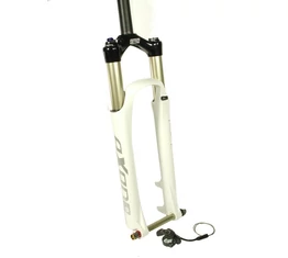 Suntour Axon RL-RC 26" MTB teleszkóp, 1-1/8", 100mm, kormányról vez. lock, tárcsafék, visszaút csill., kompresszió állítás, 15mm-es tengely, fehér