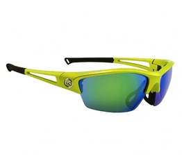 Kellys Wraith Shiny sportszemüveg lime színű, kék lencsével