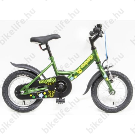 Csepel Drift 12"-os fiú gyerek kerékpár kontrafékes szarvasos, zöld