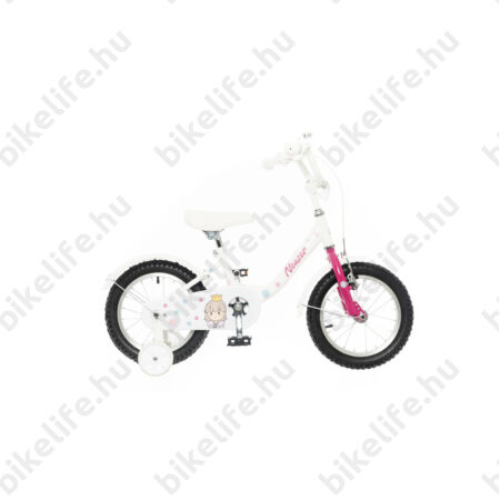Neuzer BMX 12"-os lány gyerekkerékpár, kontrafékes, sárvédővel, fehér hercegnős