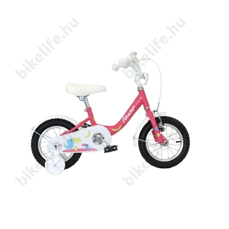 Neuzer BMX 12"-os lány gyerekkerékpár, kontrafékes, sárvédővel, pink/fehér tucan