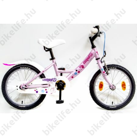 Csepel Lily 16"-os lányka gyerek kerékpár rózsaszín, kontrafékes