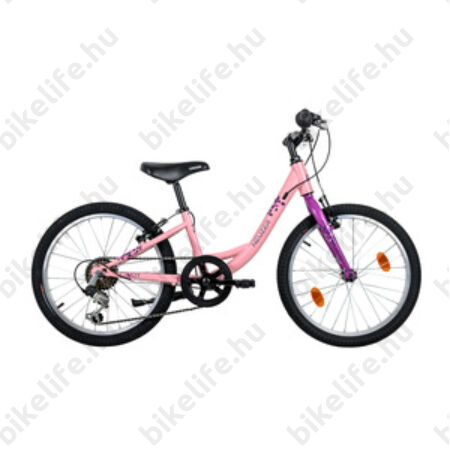 Neuzer Cindy 24"-os lányka gyerek kerékpár 6 sebességes Shimano váltó fehér/rózsaszín új dizájn
