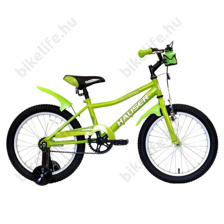 Hauser Puma 18"-os gyerekkerékpár, kontrás, zöld